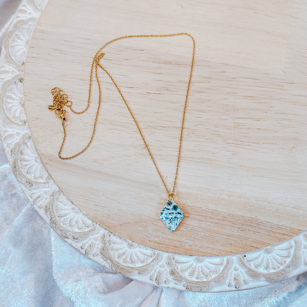 Blue Floral Necklace