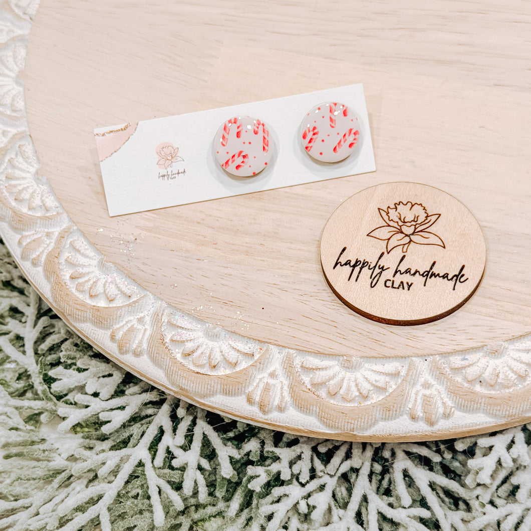 Candy Cane Studs