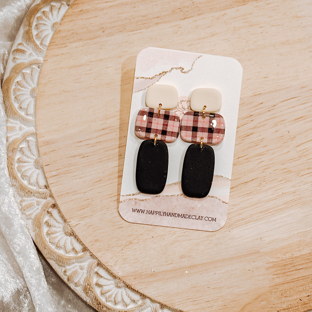 Plaid Statement Dangles