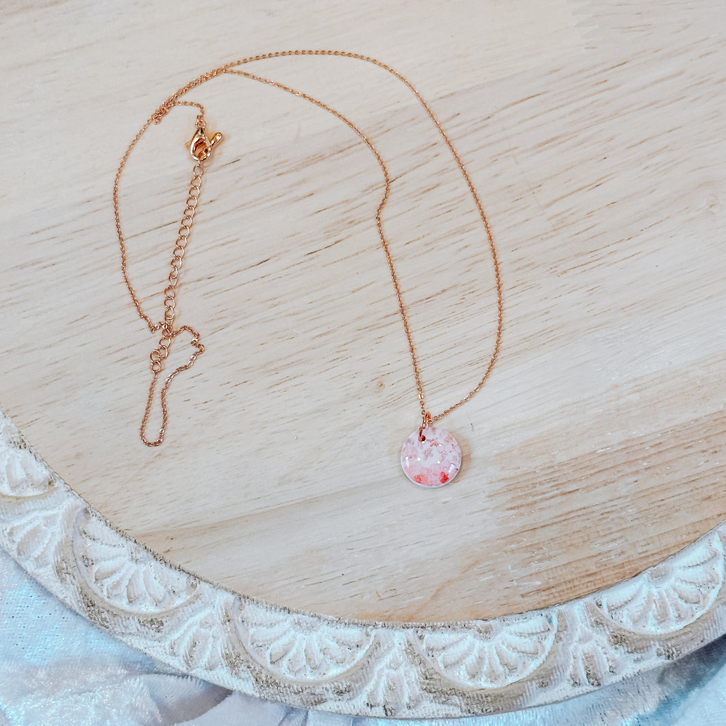 Dainty Floral Necklace (rose)