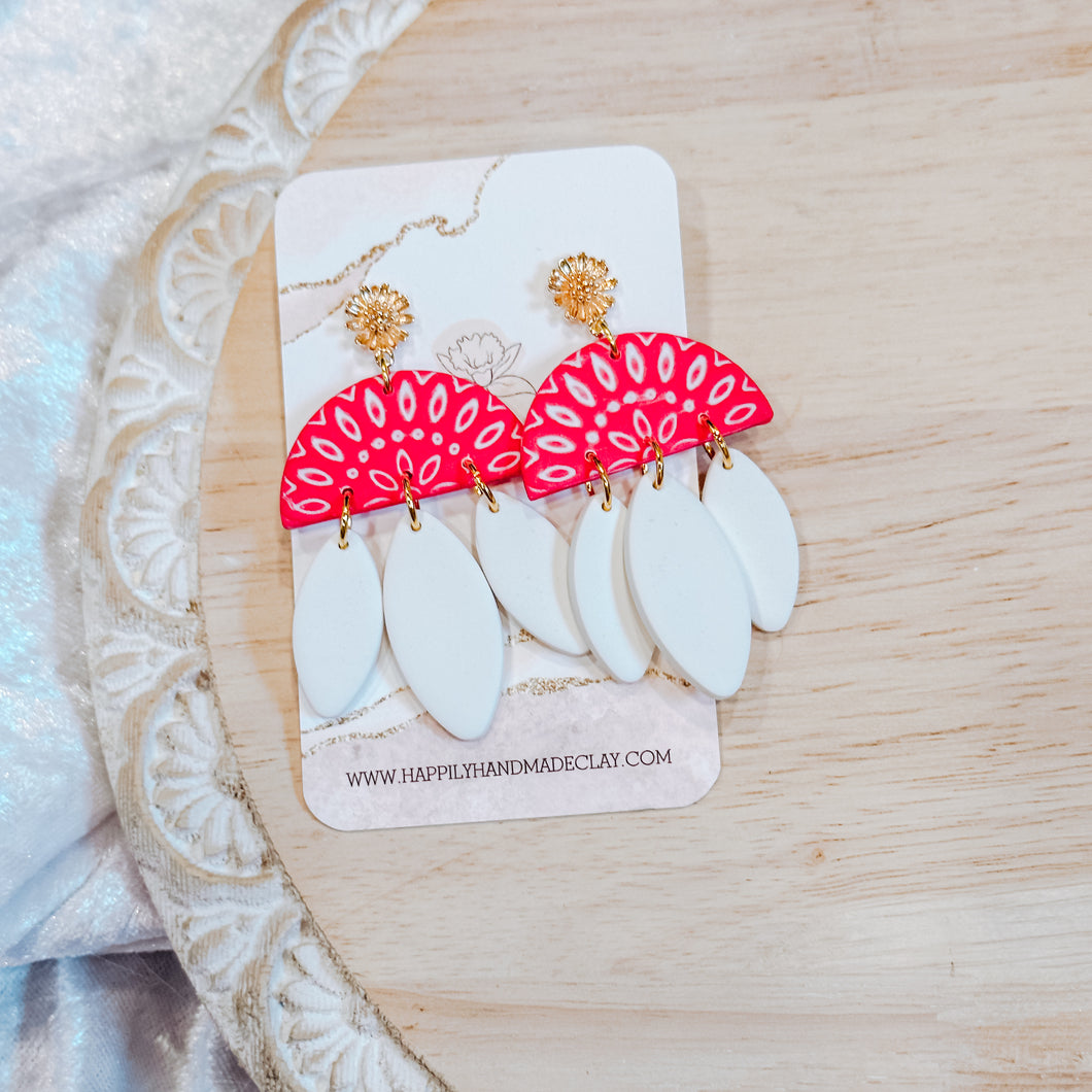 Raspberry Statement Dangles