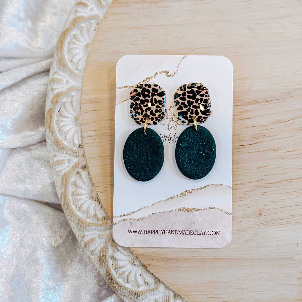 Leopard/Black Dangles