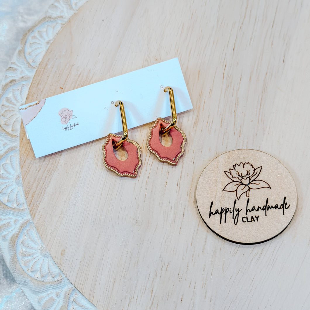 Terracotta Ella (rectangle Huggie)