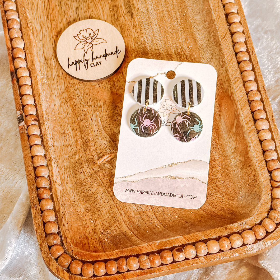 Stripes & Spiders double dangle