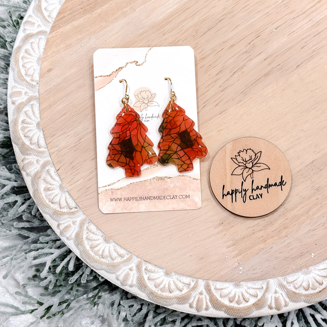 Floral Stained Glass Trees