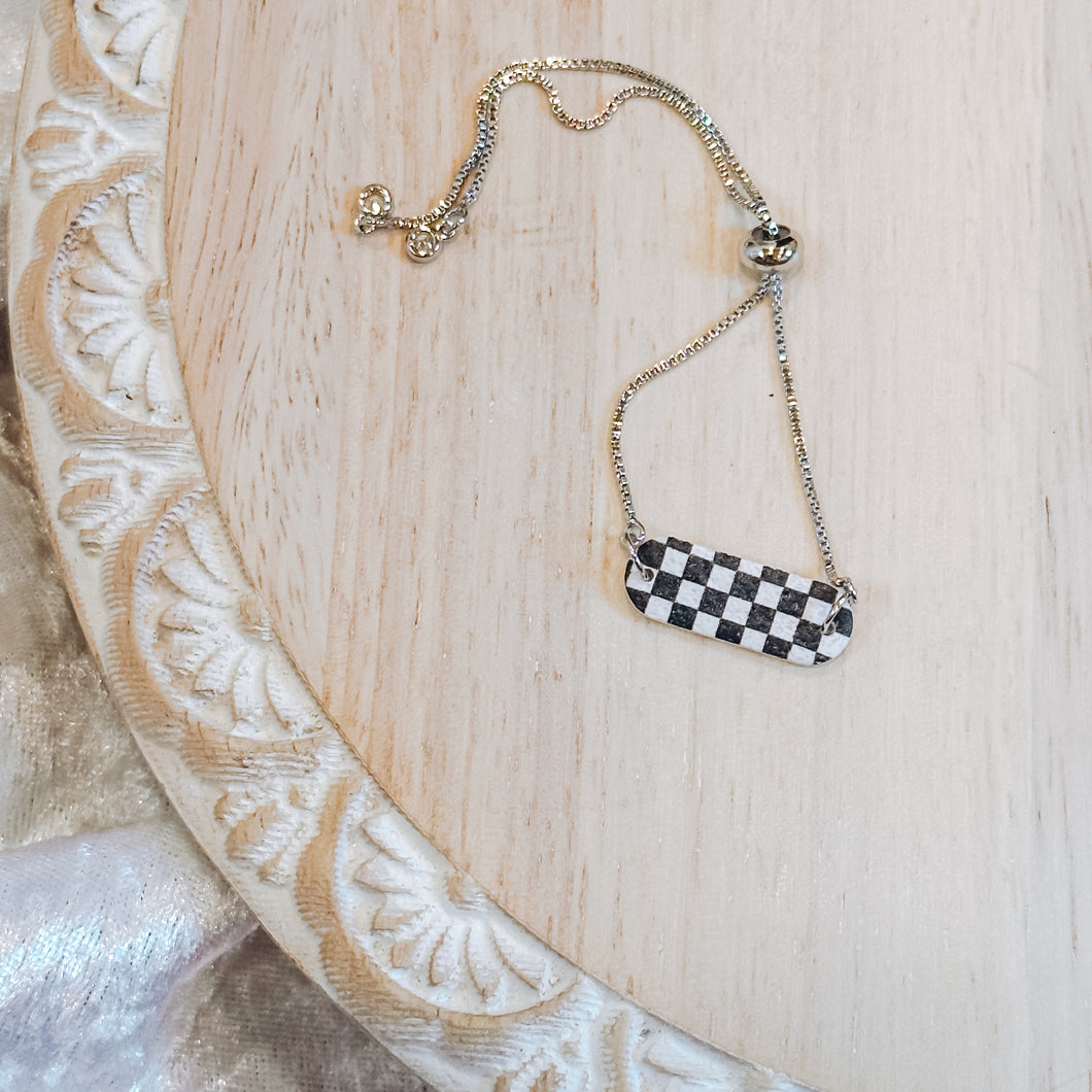 Black & White Check Bracelet