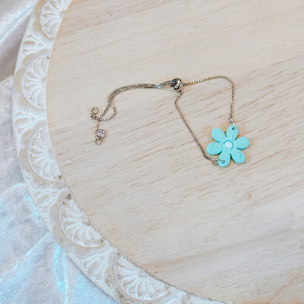 Teal Daisy Bracelet