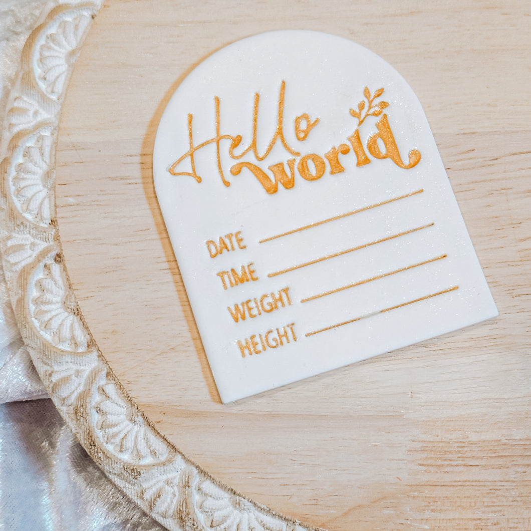 White “Hello World”