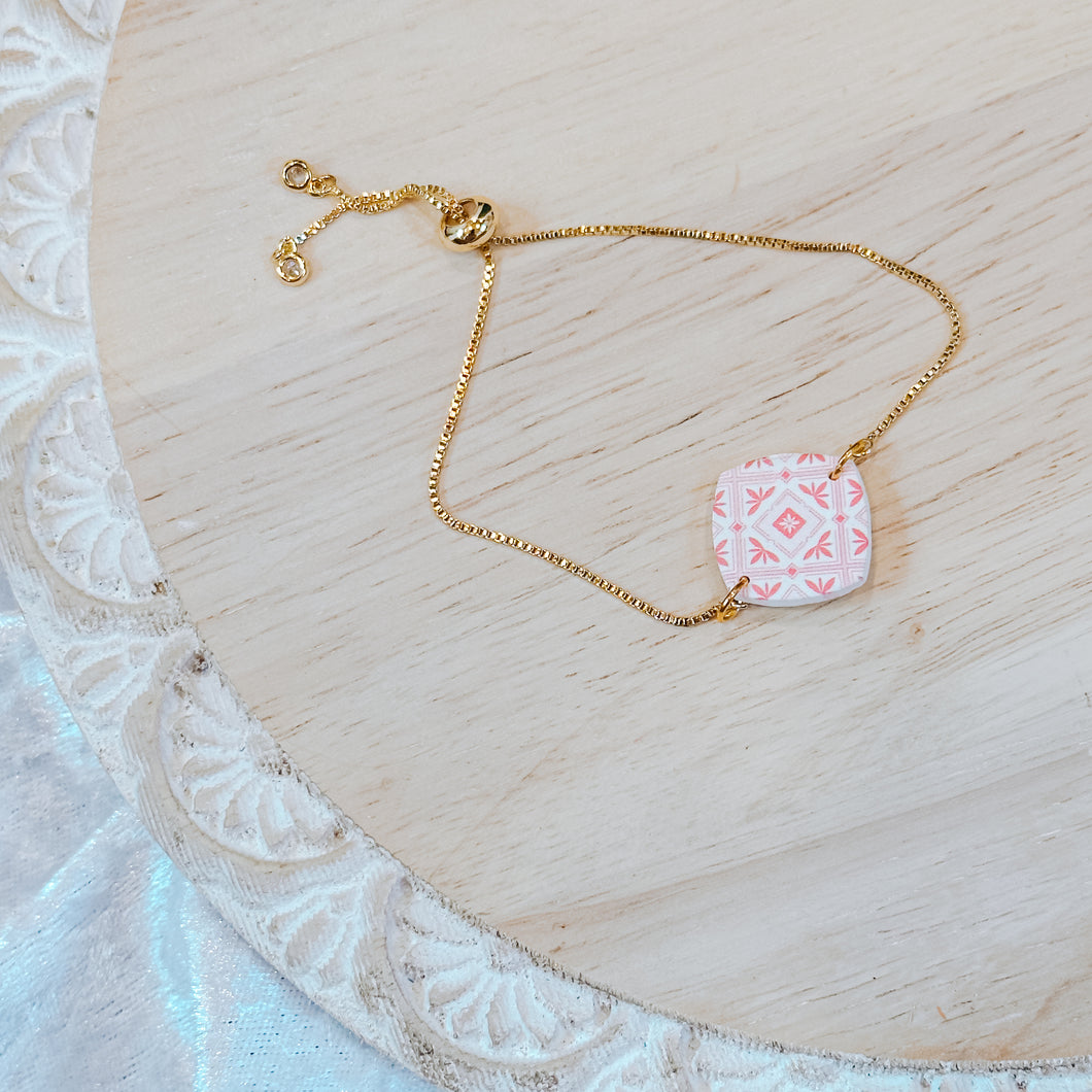 Pink Tile Bracelet